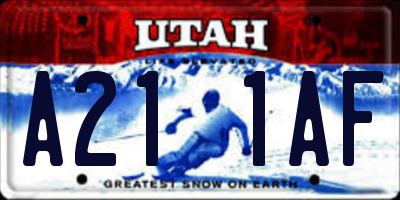 UT license plate A211AF