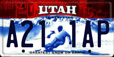 UT license plate A211AP