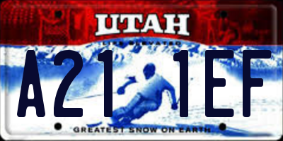 UT license plate A211EF