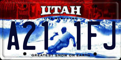 UT license plate A211FJ