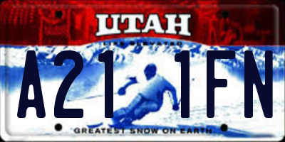 UT license plate A211FN
