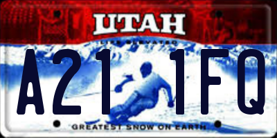 UT license plate A211FQ