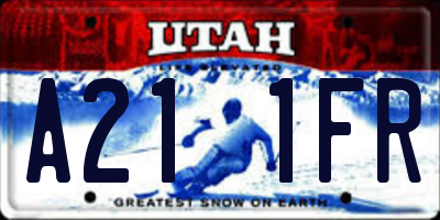 UT license plate A211FR