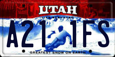UT license plate A211FS