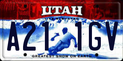 UT license plate A211GV