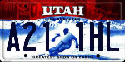 UT license plate A211HL