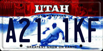 UT license plate A211KF