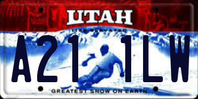 UT license plate A211LW
