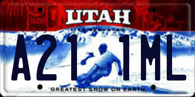 UT license plate A211ML