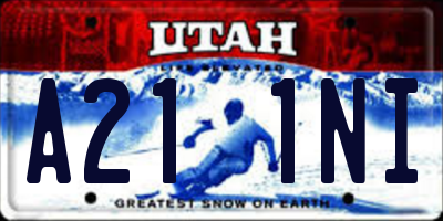 UT license plate A211NI