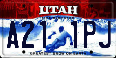 UT license plate A211PJ