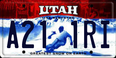 UT license plate A211RI