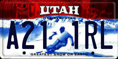 UT license plate A211RL