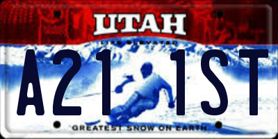 UT license plate A211ST