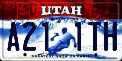 UT license plate A211TH