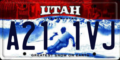 UT license plate A211VJ