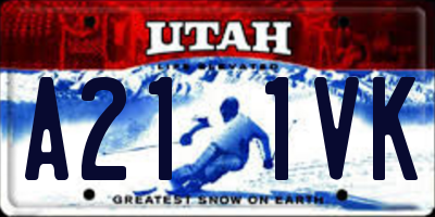 UT license plate A211VK