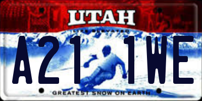 UT license plate A211WE