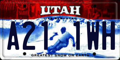 UT license plate A211WH
