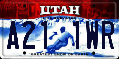 UT license plate A211WR