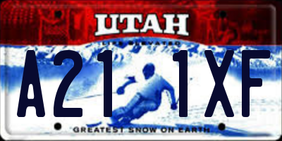 UT license plate A211XF