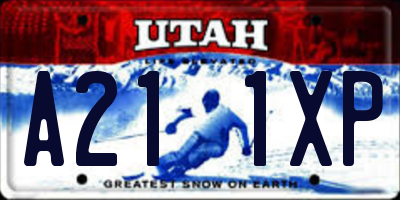UT license plate A211XP