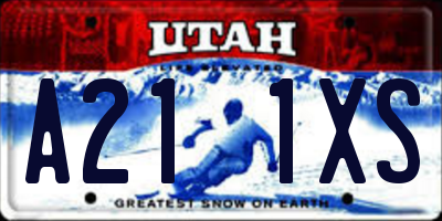 UT license plate A211XS