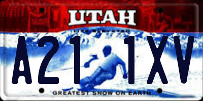 UT license plate A211XV