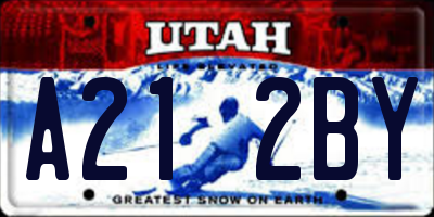 UT license plate A212BY