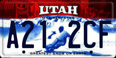 UT license plate A212CF