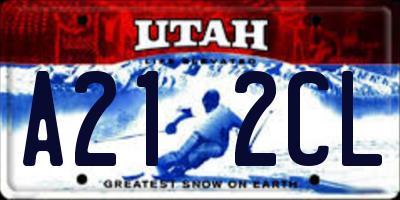 UT license plate A212CL