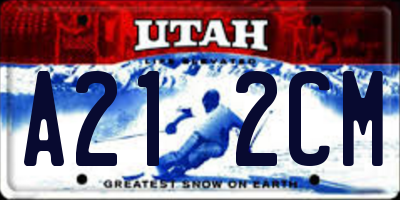 UT license plate A212CM
