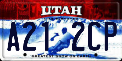 UT license plate A212CP