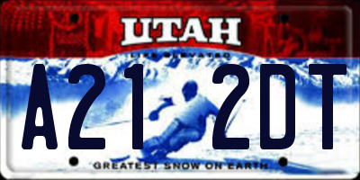 UT license plate A212DT