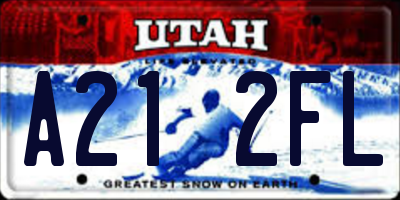 UT license plate A212FL