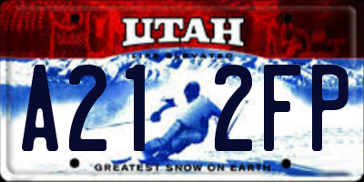 UT license plate A212FP