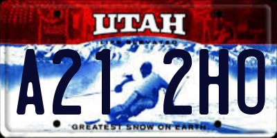UT license plate A212HO