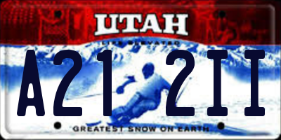 UT license plate A212II