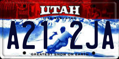 UT license plate A212JA
