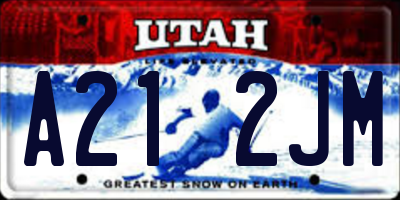 UT license plate A212JM