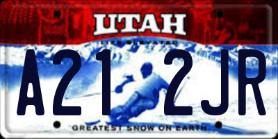 UT license plate A212JR