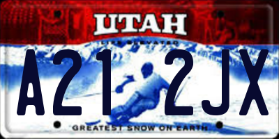 UT license plate A212JX