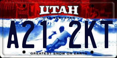 UT license plate A212KT