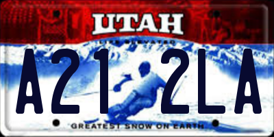 UT license plate A212LA