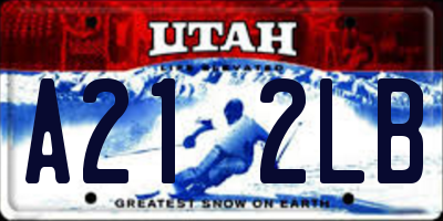 UT license plate A212LB