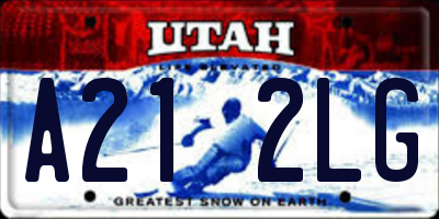 UT license plate A212LG
