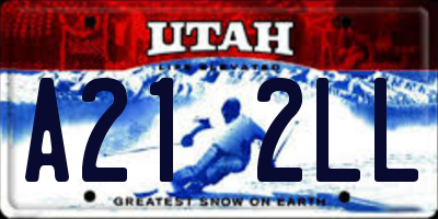 UT license plate A212LL