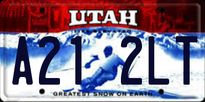 UT license plate A212LT