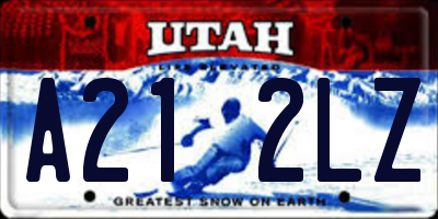 UT license plate A212LZ
