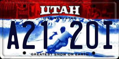 UT license plate A212OI